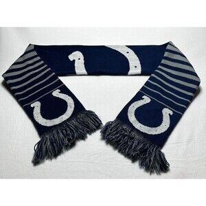 Indianapolis Colts Scarf NFL Football Logo 66”x6.5” Blue White Horseshoe